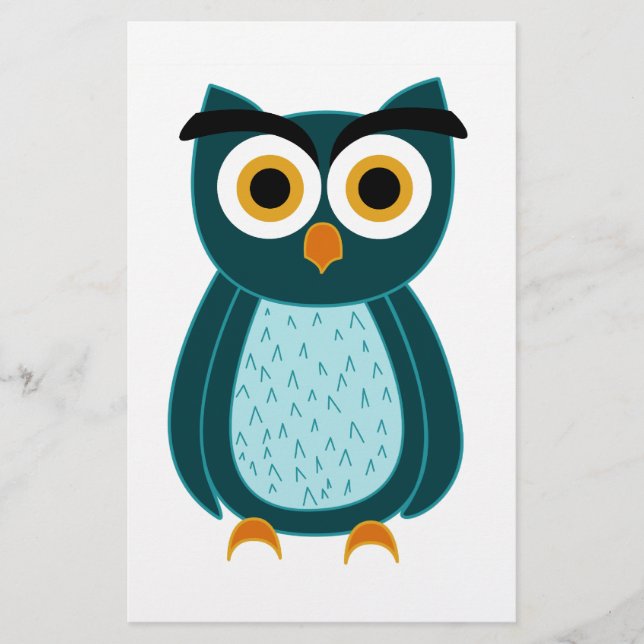 Cute owl stationery (Front)