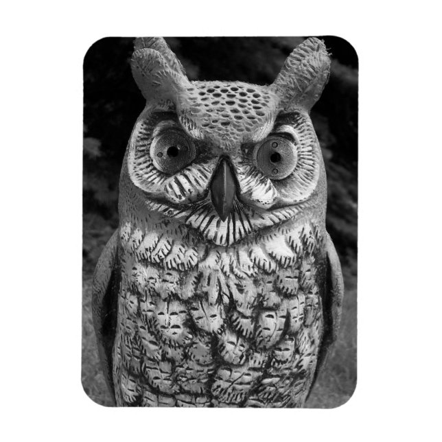 Cute Owl Statue Magnet (Vertical)