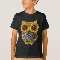 Cute Owl Sunflower Seed Hippie Sunflower 
