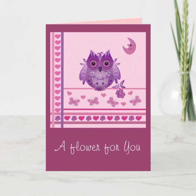 Cute Owl Valentine's day card (Front)
