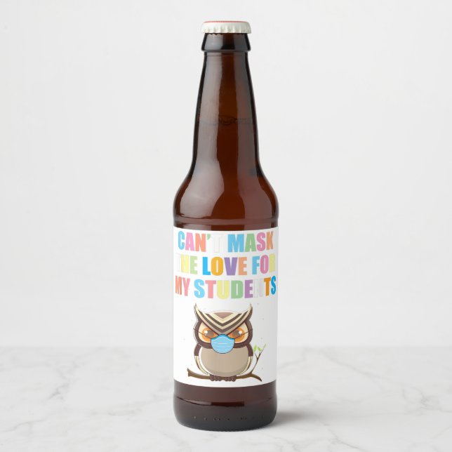 Cute Owl Wine Sticker Funny Novelty Gift  (Front)