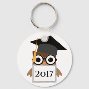 Cute Owl with Classes   Class Of Graduation Key Ring