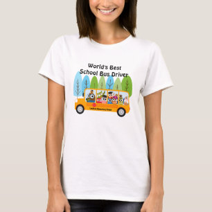 Cute Owl World's Best School Bus Driver T-Shirt