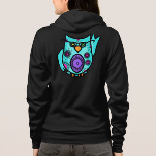 Cute Owl Zip Hoodie Sweatshirt