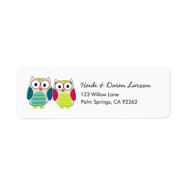 Cute Owls Address Labels (Front)