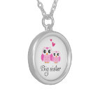 Cute owls big sister little sister cartoon