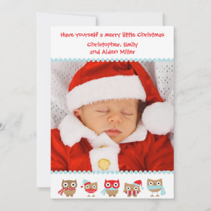 Cute Owls Christmas Card