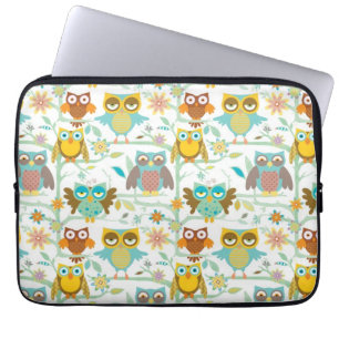 Cute owls crew laptop sleeve