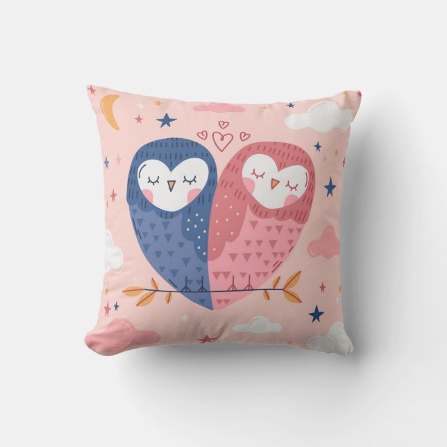 Cute Owls Cushion (Front)