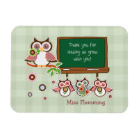 Cute Owls Custom Name Teacher Appreciation 