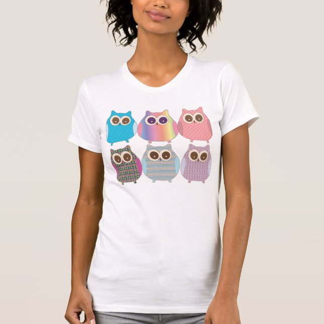 Cute Owls Gathering T-Shirt (Front)