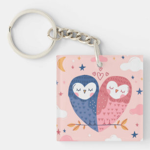 Cute Owls Key Ring