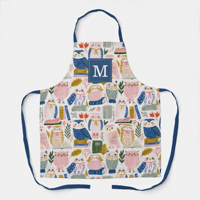 Cute Owls Kitchen Apron (Front)