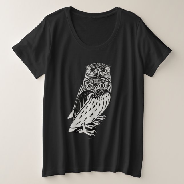 Cute owls plus size T-Shirt (Design Front)