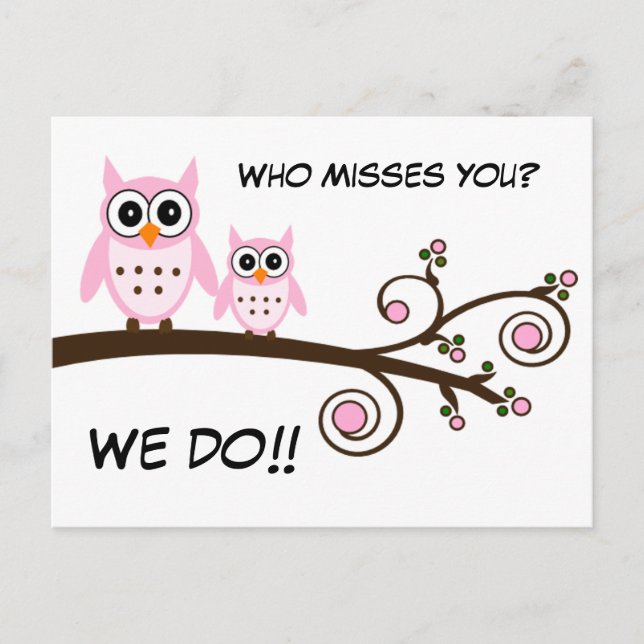 Cute Owls Postcard (Front)