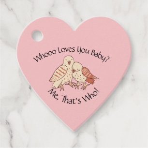 Cute Owls Who Loves You Baby? Baby Shower Favour Tags