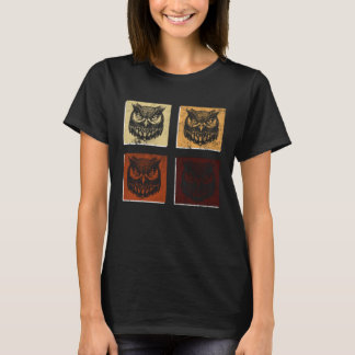 Cute Owls Wildlife Nature Artsy Forest Animals T-Shirt