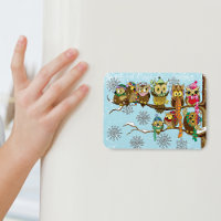Cute Owls Winter Snowflakes