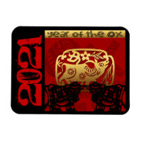 Cute Ox Chinese Year 2021 Zodiac Birthday HFM