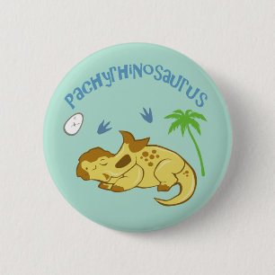 Cute Pachyrhinosaurus 6 Cm Round Badge