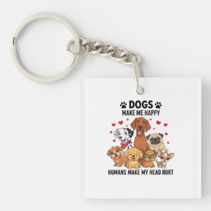 Cute Pack of Happy Dogs Key Ring