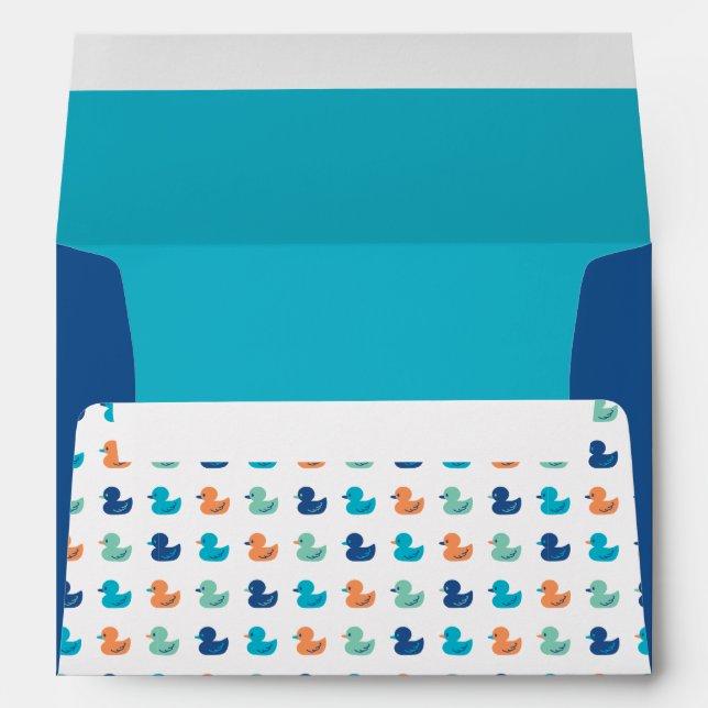 Cute Paddling of Ducks Pattern Envelope (Back (Bottom))