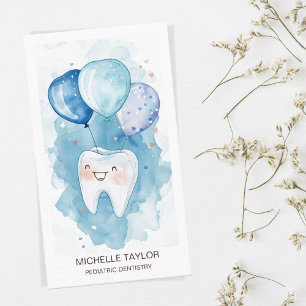 Cute Paediatrics Family Dentist Tooth Smile Business Card