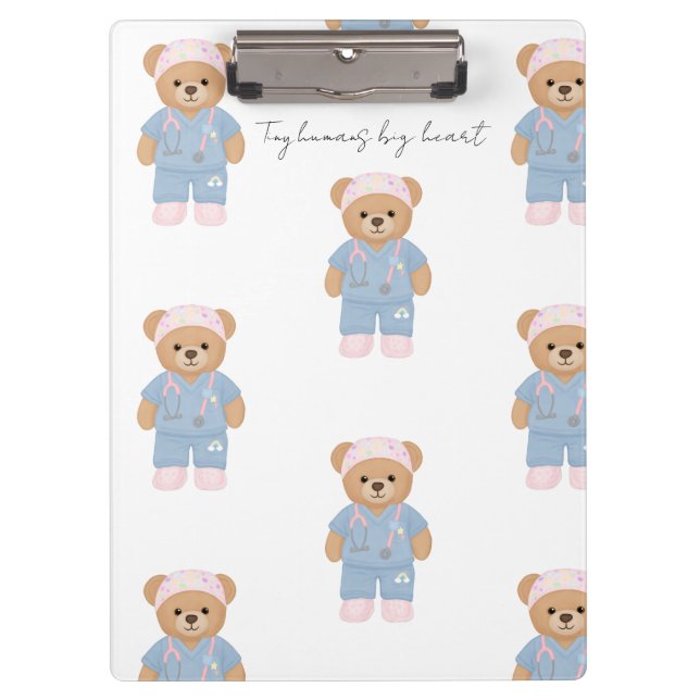 Cute Paediatrics Nurse Clipboard (Front)