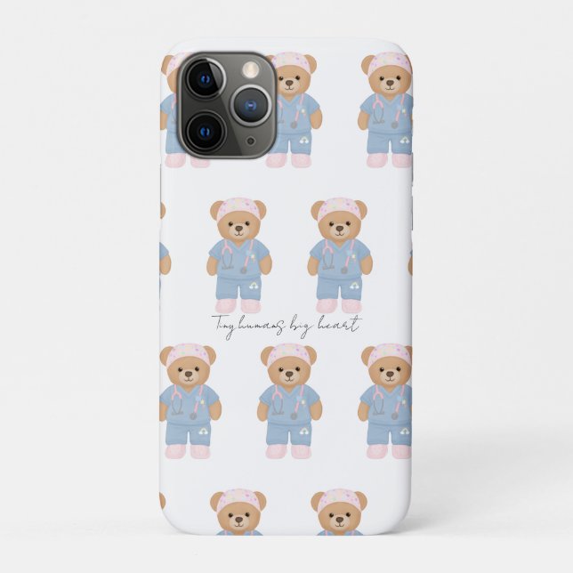 Cute Paediatrics Nurse iPhone Case (Back)