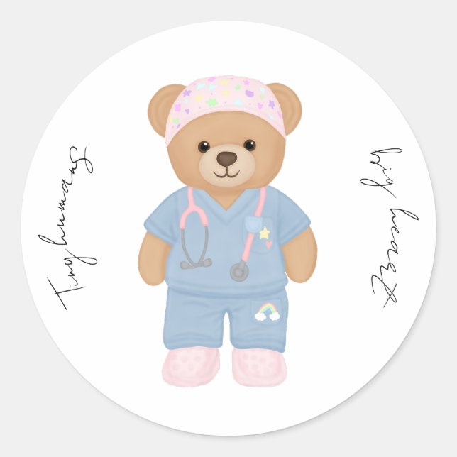Cute Paediatrics Nurse Stickers (Front)