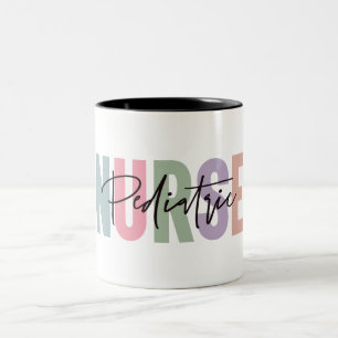 Cute Paediatrics Nurse Two-Tone Coffee Mug