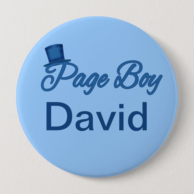 Cute Page Boy Tshirt to Customise 10 Cm Round Badge (Front)