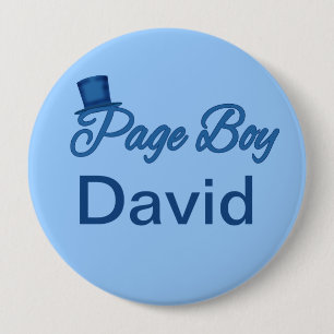 Cute Page Boy Tshirt to Customise 10 Cm Round Badge