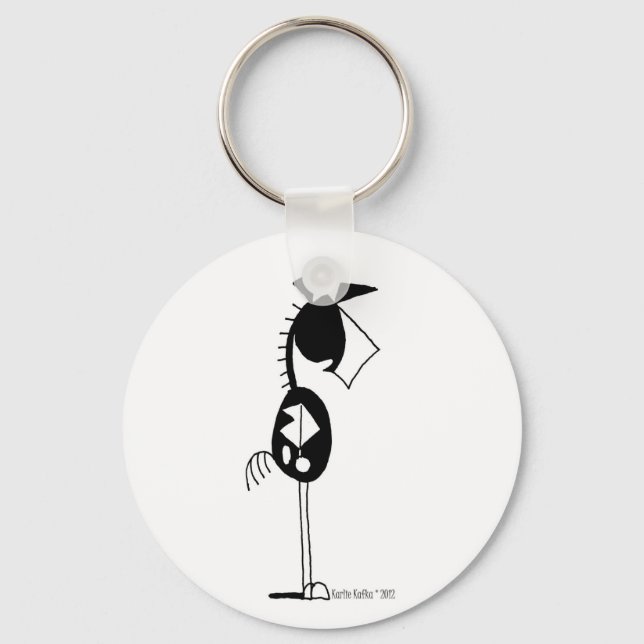 Cute Paint Horse Cartoon Key Ring (Front)
