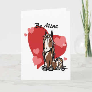 Cute Paint Horse Valentine's Day Card