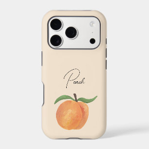 Cute Painted Peach Fruit Illustration