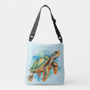 Cute Painting Turtle Crossbody Bag