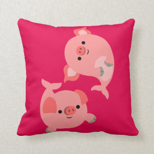 Cute Pair of Cartoon Merpigs Cushion