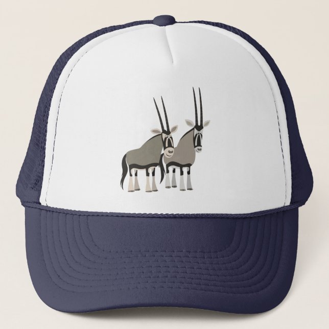 Cute Pair of Cartoon Oryxes Hat (Front)
