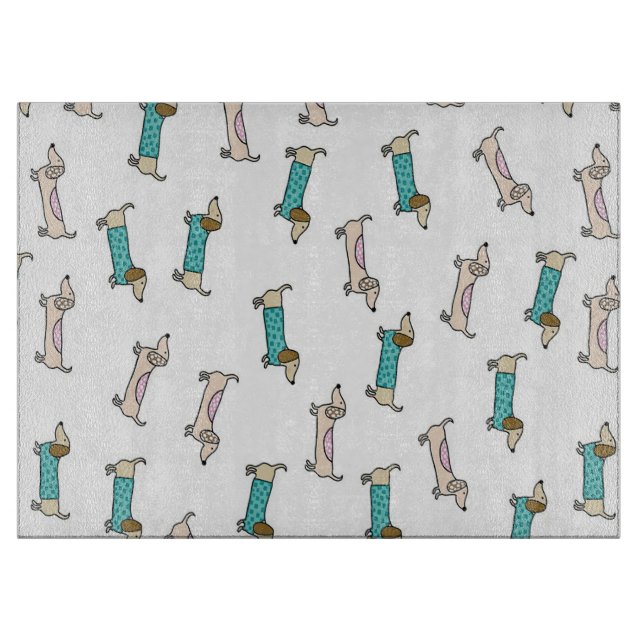 Cute Pair Of Dachshunds Cutting Board (Front)