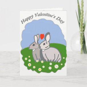 Cute Pair of Rabbits Valentine's Day Card