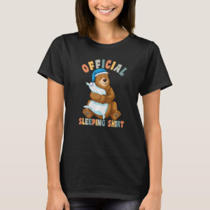 Cute Pajama for Women Nigh Sleeping Bear 1 T-Shirt