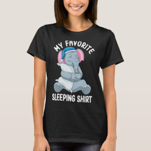 Cute Pajama for Women  Nigh Sleeping Elephant 2 T-Shirt