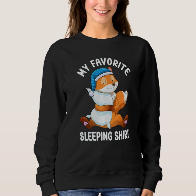 Cute Pajama for Women  Nigh Sleeping Fox  3 Sweatshirt (Front)
