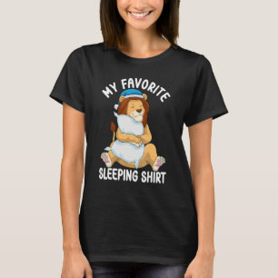 Cute Pajama for Women Nigh Sleeping Lion 2 T-Shirt