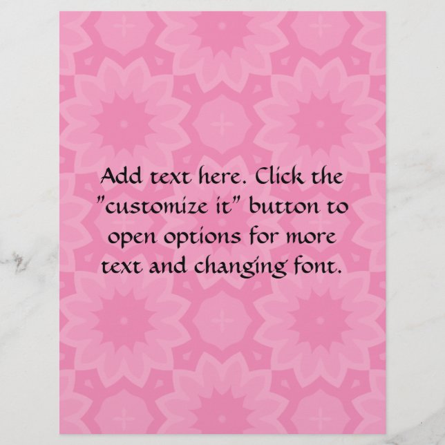 Cute pale pink floral kaleidoscope (Front)