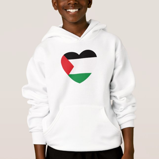 cute palestine flag heart graphic design (Front)