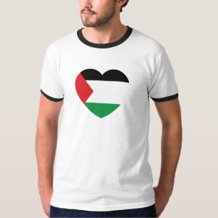 cute palestine flag heart graphic design T-Shirt