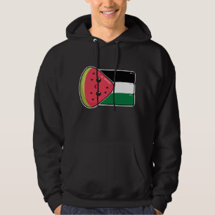 Cute Palestine flag with watermelon-Free Palestin  Hoodie