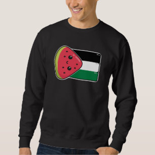 Cute Palestine flag with watermelon-Free Palestin  Sweatshirt